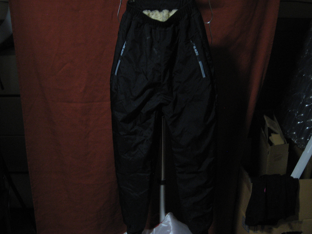 New Sport Kids Fleece Lined Snow Pants Size C Black Insulated Ski No Flaws